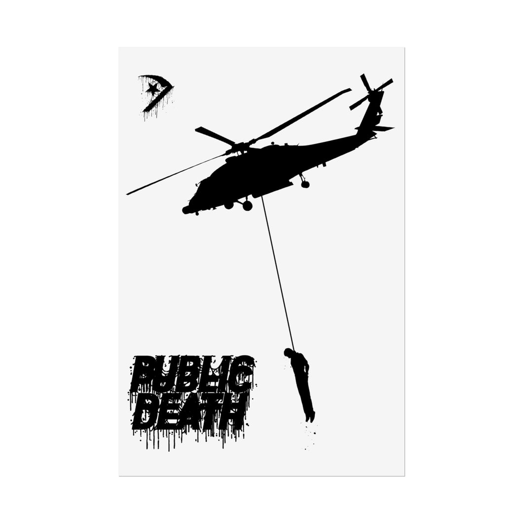 PUBLIC DEATH // HELICOPTER RIDE 24X36 POSTER